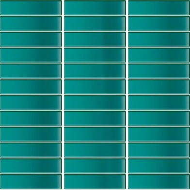 Glasmosaik Turkosblå Blank(E31)