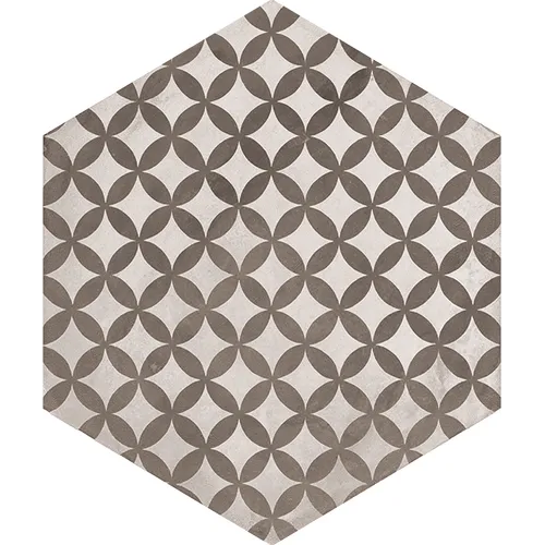 Terra Black/Grey Hexagon Mix Dekor