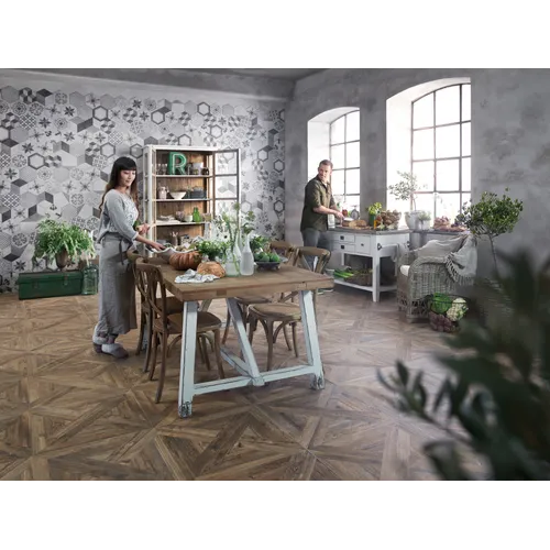 Terra Black/Grey Hexagon Mix Dekor