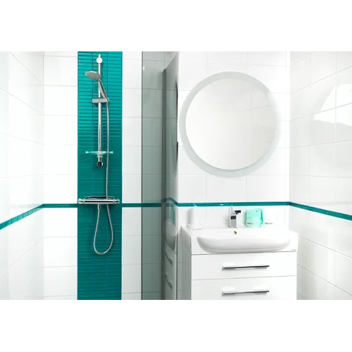 Glasmosaik Turkosblå Blank(E31)