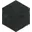 Retro Negre Svart Hexagon