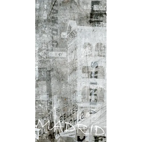 Graffiti Grigio Grå Urban Dekor rect