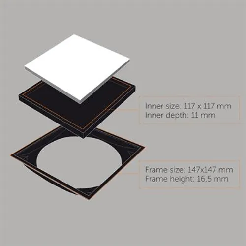 Golvbrunnssil Tile In Black 14,7x14,7