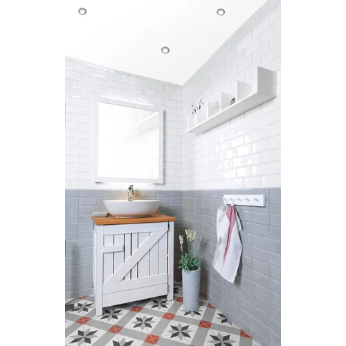 Cotton White Vit Vågig Glossy Blank