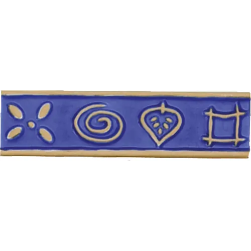 Smögen cotto/cobolt bård