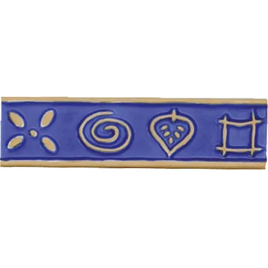 Smögen cotto/cobolt bård