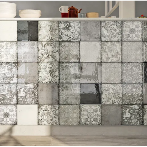 Maiolica Ornamenta Grigio Grå Dekor