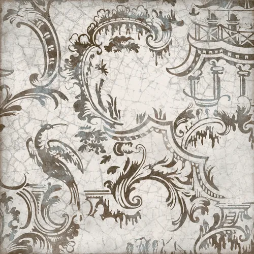 Maiolica Ornamenta Grigio Grå Dekor