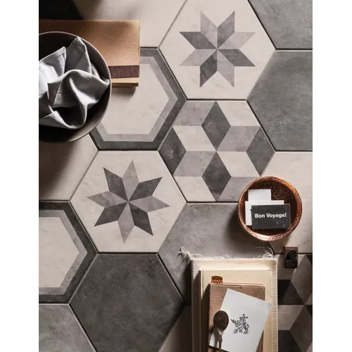 Terra Nero Svart Hexagon