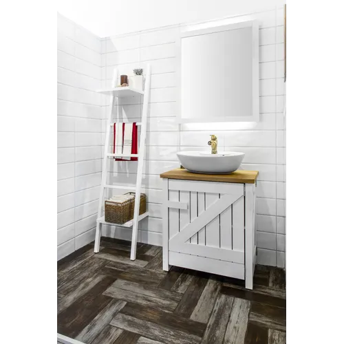 Cotton White Vit Vågig Glossy Blank