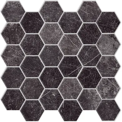 Panarea Black Svart Nat Hexagon Rect