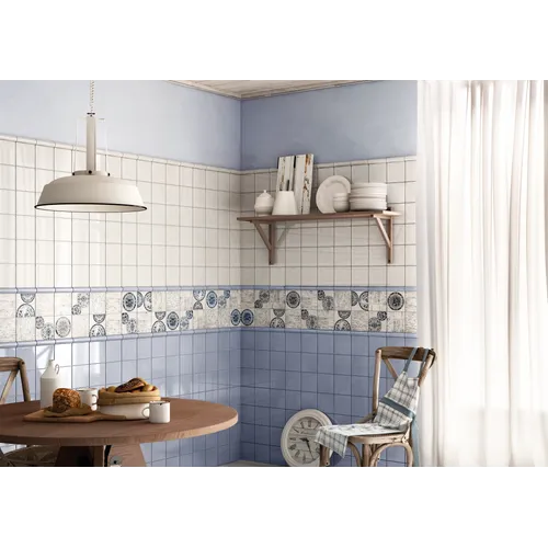 Collage Moldura list Ljusblå