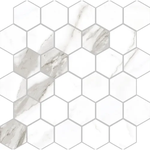 Marmi Statuario Levigato Hexagon Rect