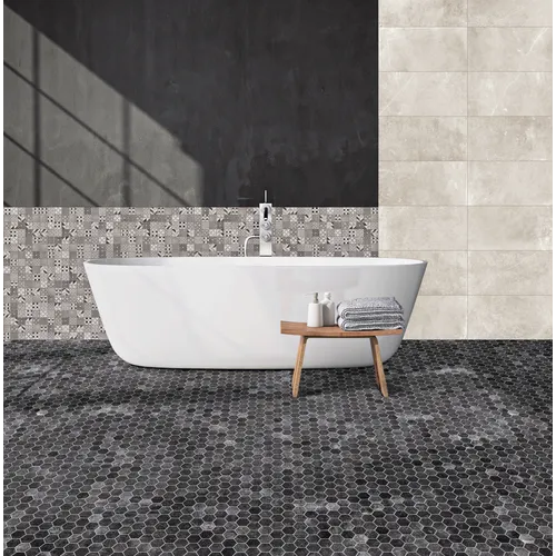 Panarea Black Svart Nat Hexagon Rect