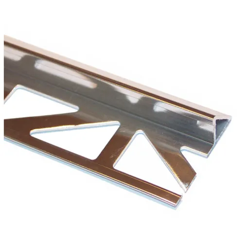 Kakellist 45°  10 mm alu. silver blank 2,5m