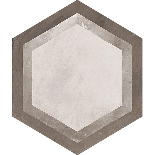 Terra Black/Grey Hexagon Mix Dekor