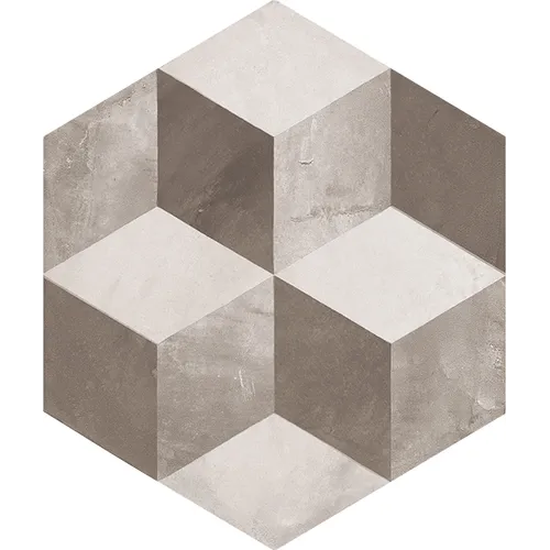 Terra Black/Grey Hexagon Mix Dekor