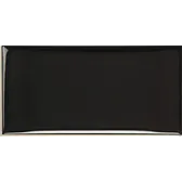 Cotton Black Svart Vågig Glossy Blank