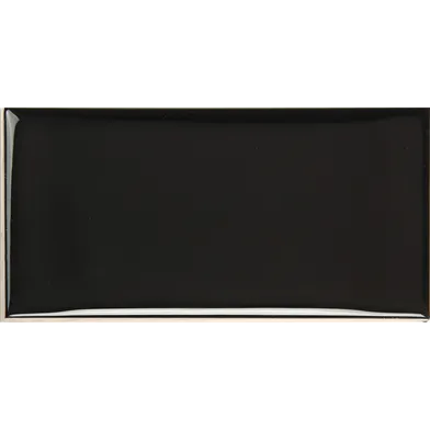 Cotton Black Svart Vågig Glossy Blank