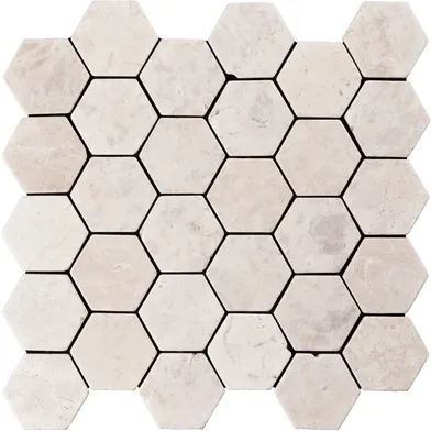 Indostone White Hexagon