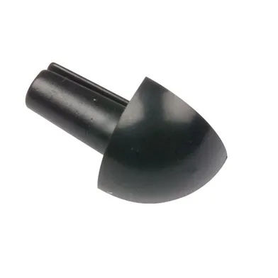 Hörndel kv.rund plast svart 6 mm