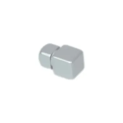 Hörndel kvadrat alu. silvereloxerad matt 9mm, Cube