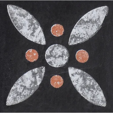 Le Crete Terra Svart Blomma tozz