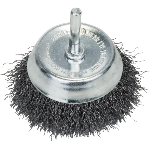 Koppstålborste, Ø 6 mm skaft Ø 75 mm, Grov