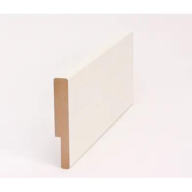 Fönstersmyg m. fals vitmålad MDF 16x125 mm, 2440 mm