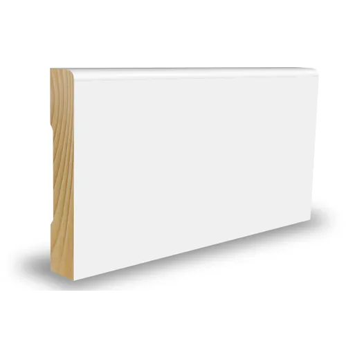 Sockel vitmålad furu 12x69 mm, 4400 mm