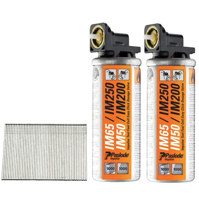 Dyckert rakbandad 1,2 mm A2 & gas t. IM50 38 mm, 2000 dyckert + 2 gaspatroner