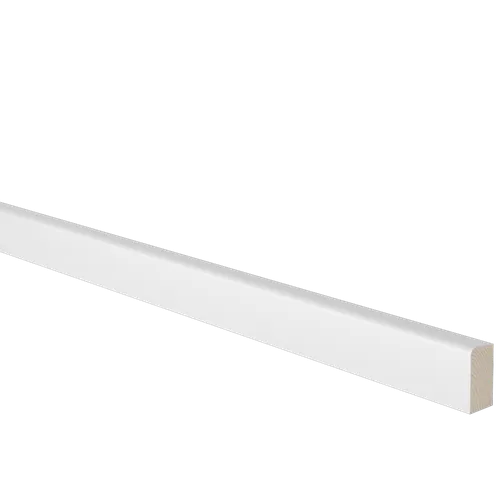 Smyglist vitmålad furu, NCS 0500-N 8x21 mm, 4400 mm