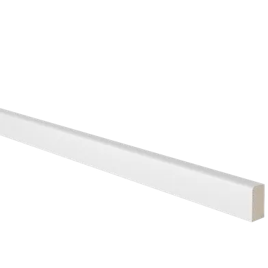 Smyglist vitmålad furu, NCS 0500-N 8x21 mm, 4400 mm