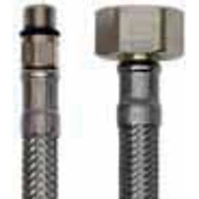 Anslutningsslang rak stålomflätad r15xm10, 400 mm