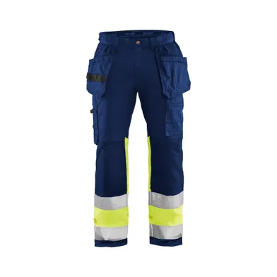 Varselbyxa med stretch, Marinblå/Gul Strl. C50