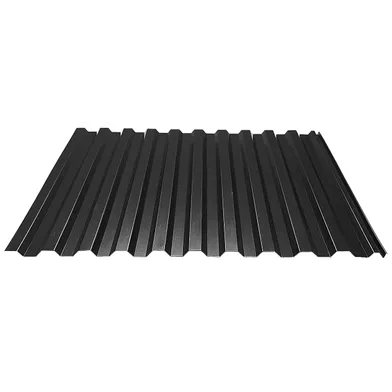 Takplåt 20-105, Ekonomi Polyester, Svart, 4500 mm