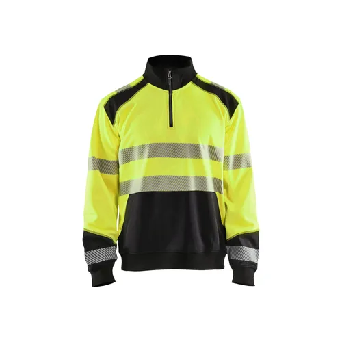 Varseltröja med krage, Gul/Svart Strl L