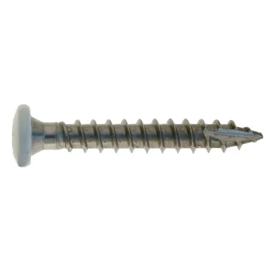 Rännkrokskruv vit 4,8x35 mm, 100 st/frp