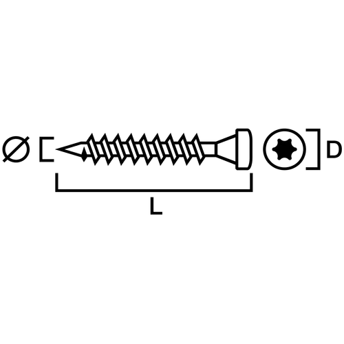 Ankarskruv Impreg®+ 35x5,0 mm, 250 st/frp