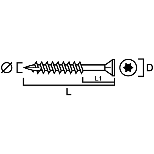Trallskruv Impreg X4 4,2x55 mm, 350 st/frp