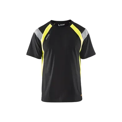 T-shirt Hi-Vis, Svart/Varselgul Strl. M