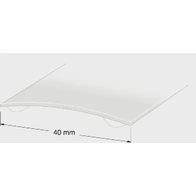 Skarvlist 40 mm, självhäftande 200 cm, Rostfri, Nr 142