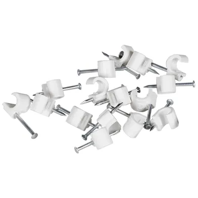 Ledningshållare rund Vit 8-12 mm, 100-pack