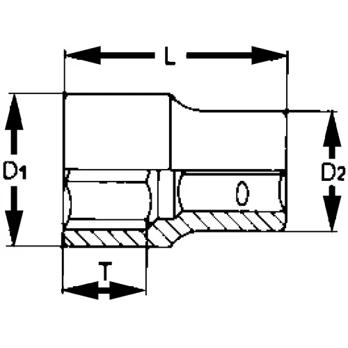 Hylsa 1/2'' 12-kant 17 mm