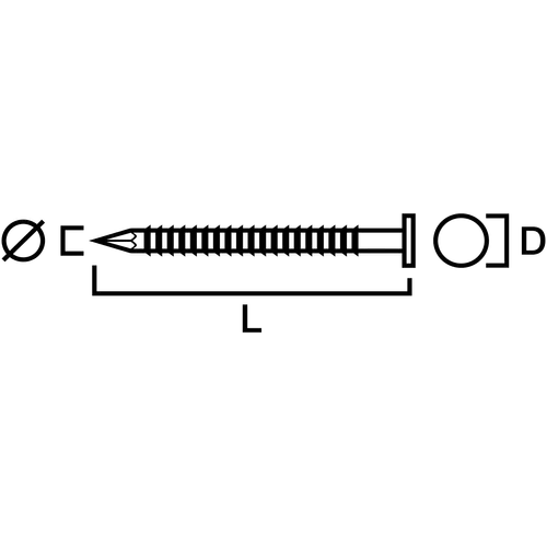 Panelspik FZV 2,8x48 mm, 1000 st/frp