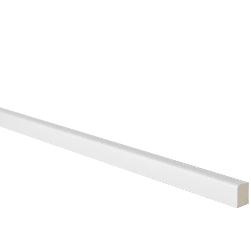 Smyglist vitmålad furu 8x15 mm, 4400 mm