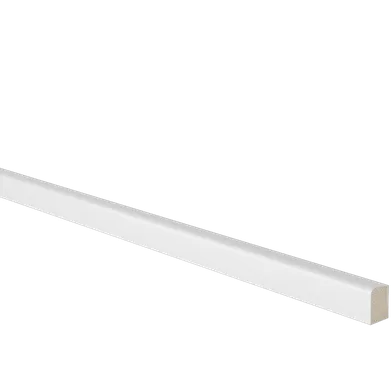 Smyglist vitmålad furu 8x15 mm, 4400 mm