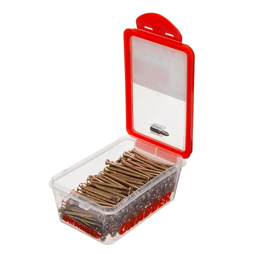 Spånskive-/sockelskruv Trä/Stål 3,8x58 mm, Gul, 250 st/frp