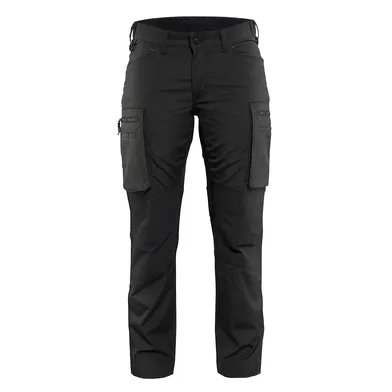 Servicebyxa dam Plain m. stretch, Svart Strl. C42