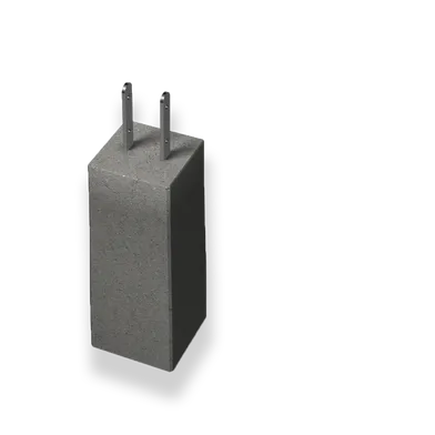 Plint med fast stolpsko 4T, 400 mm